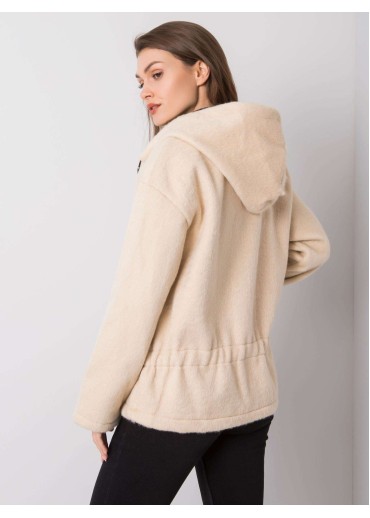 Béžovo hnedá mikina s kapucňou