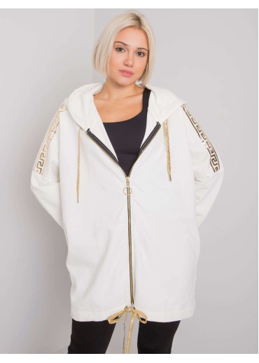 Smotanovo biela mikina s kapucňou