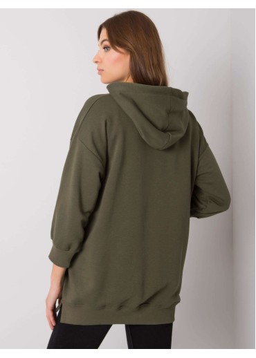 Khaki zelená bavlnená mikina