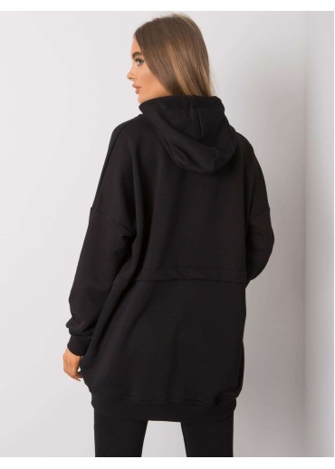 Čierna mikina s kapucňou