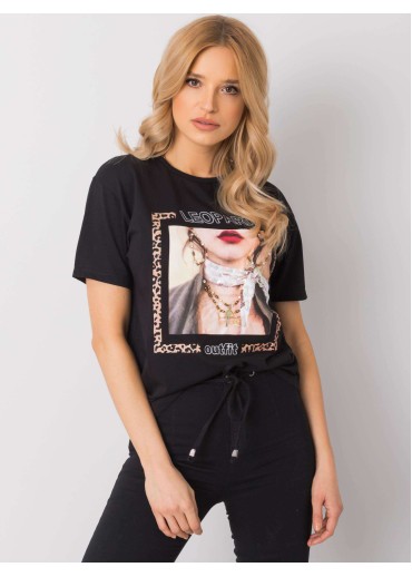 Čierne tričko s potlačou