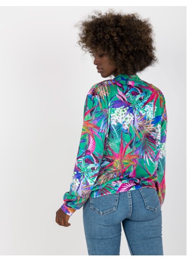 Zelená vzorovaná mikina