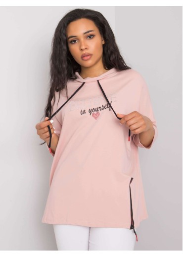 Tmavopúdrovo ružové tričko s potlačou