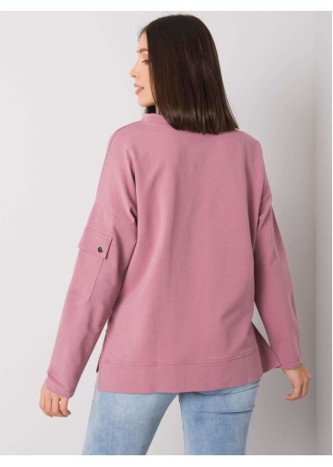 Tmavopúdrovo ružová mikina