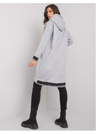 Sivá asymetrická mikina
