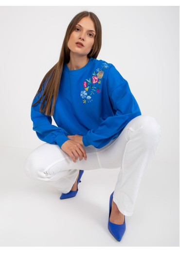 Modrá mikina s potlačou