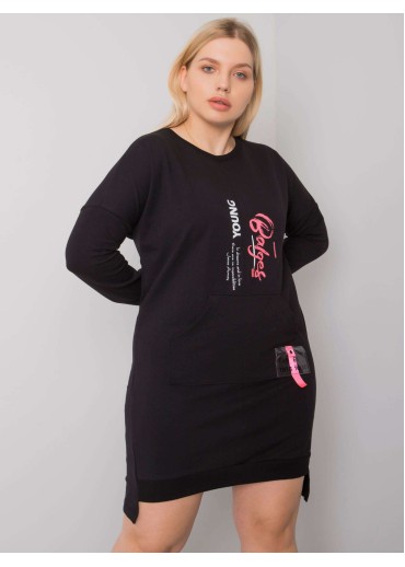 Čierna tunika s potlačou