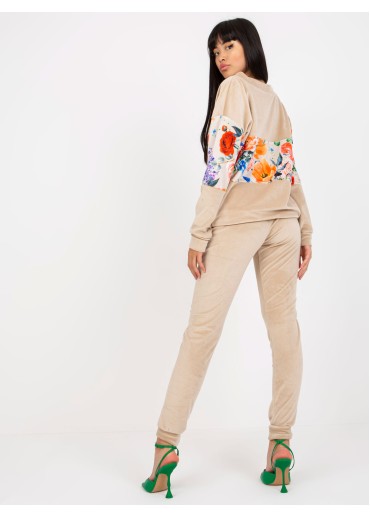 Béžovo hnedá tepláková súprava