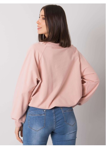 Tmavopúdrovo ružová basic mikina