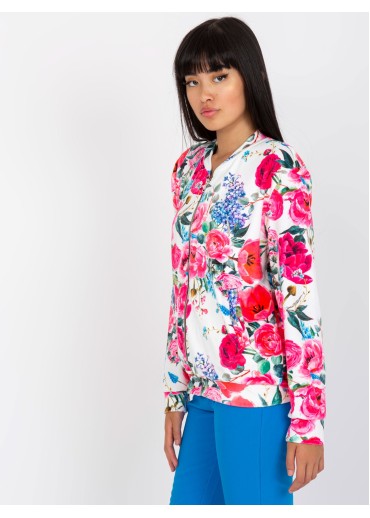 Ružová kvetovaná mikina