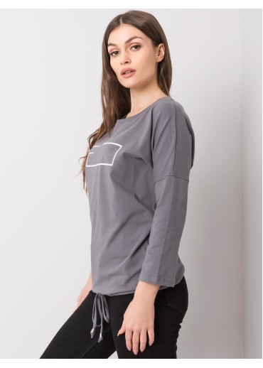 Tmavosivé tričko s potlačou