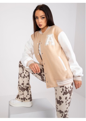 Béžovo hnedá mikina