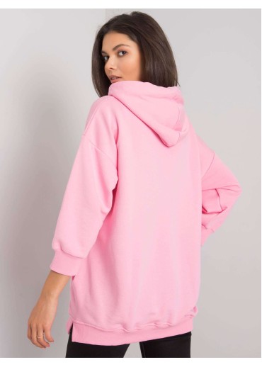 Ružová bavlnená mikina