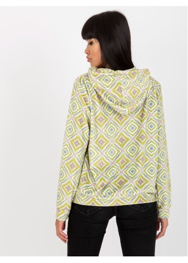 Zelená vzorovaná mikina