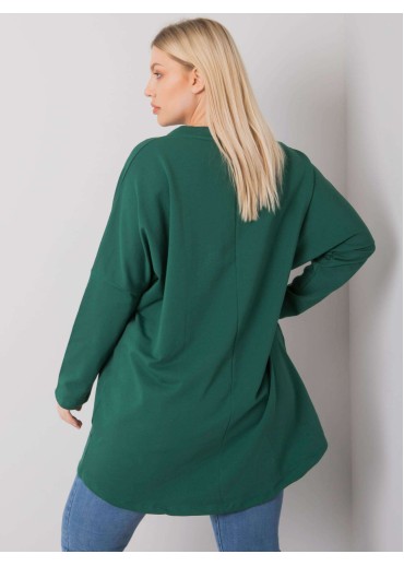 Tmavozelená mikinová tunika