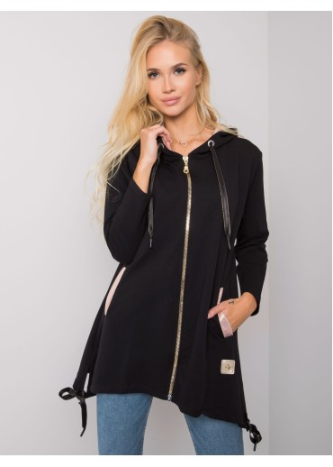 Čierna asymetrická mikina