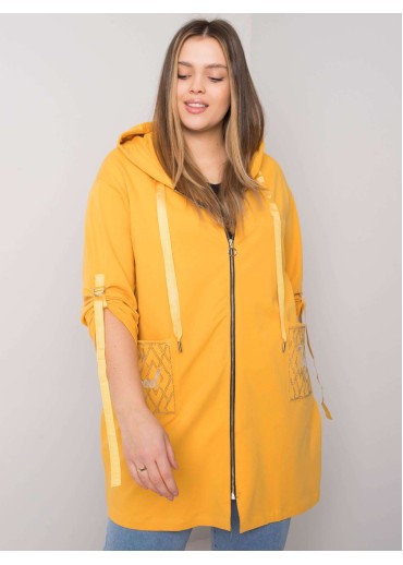 Žltá mikina s kapucňou