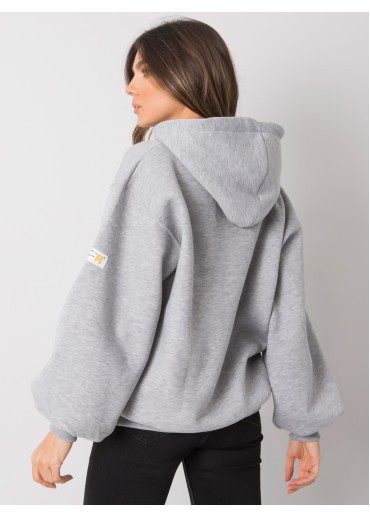Sivá mikina s kapucňou