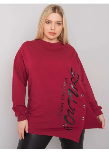 Bordovo červené tričko s potlačou