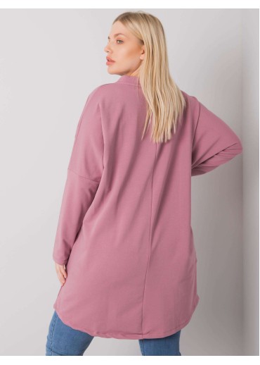 Tmavopúdrovo ružová mikinová tunika