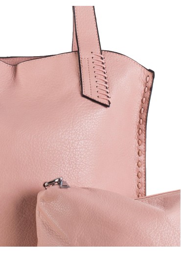 Púdrovo ružová kabelka na rameno