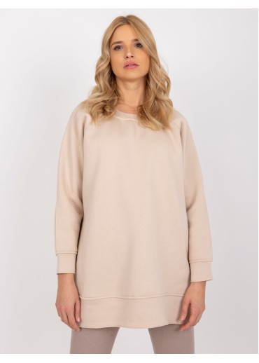 Béžovo hnedá oversize mikina