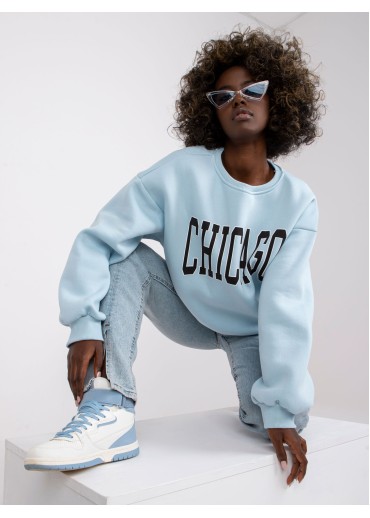 Svetlomodrá oversize mikina