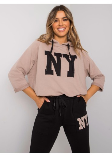 Béžovo hnedá tepláková súprava