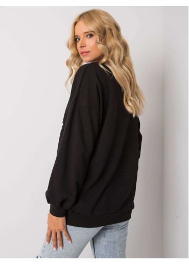 Čierna mikina s potlačou