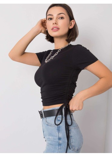 Čierne crop top tričko