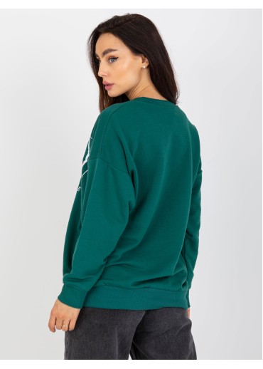 Tmavozelená basic mikina