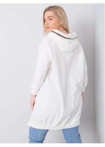 Smotanovo biela mikina s kapucňou