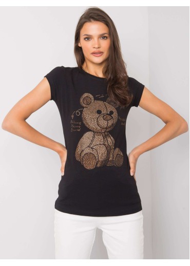 Čierne bavlnené tričko