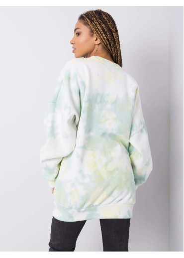 Zelená batikovaná mikina