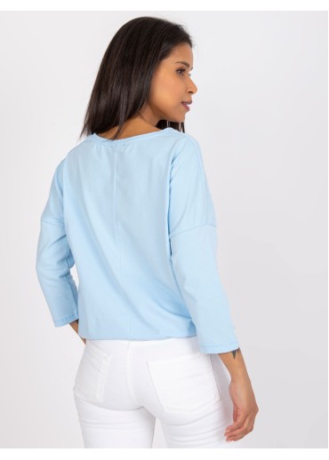 Svetlomodré elegantné tričko