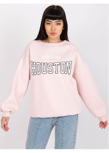 Púdrovo ružová basic mikina