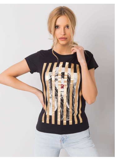 Čierne bavlnené tričko