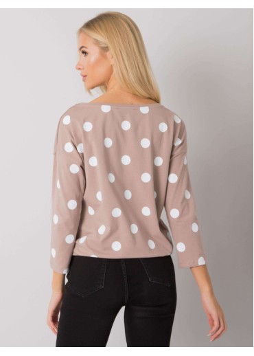 Béžovo hnedé bavlnené tričko