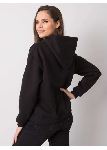 Čierna basic mikina s kapucňou