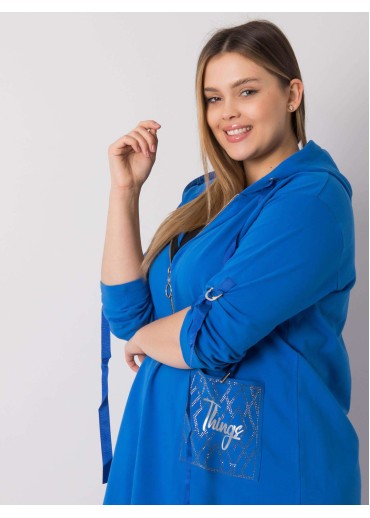 Modrá mikina s kapucňou