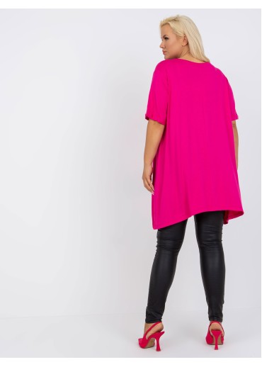 Fuchsiovo ružová tričková tunika