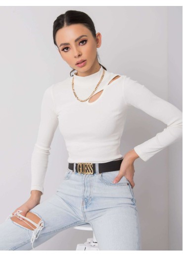 Smotanovo biele tričko so stojačikom