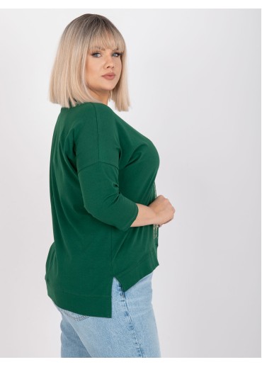 Tmavozelené tričko s potlačou