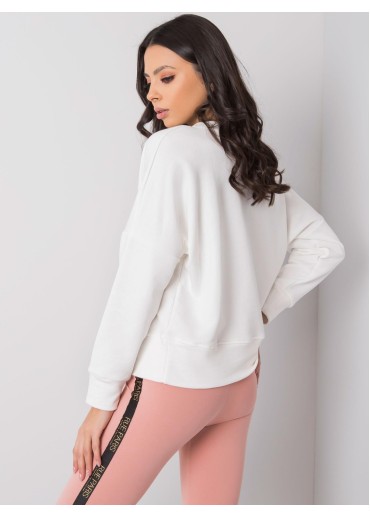 Smotanovo biela bavlnená mikina