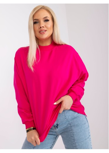 Fuchsiovo ružová bavlnená mikina