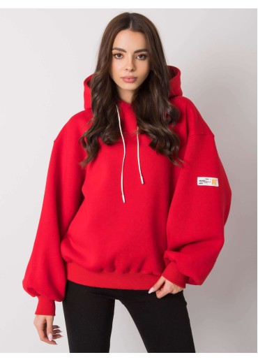 Červená mikina s kapucňou