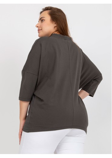 Khaki zelené tričko s potlačou