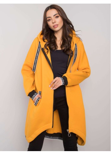 Žltá asymetrická mikina