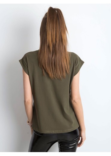 Khaki zelené basic tričko