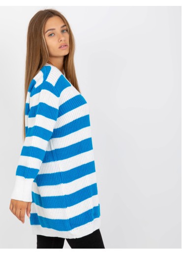 Svetlomodrý pruhovaný sveter